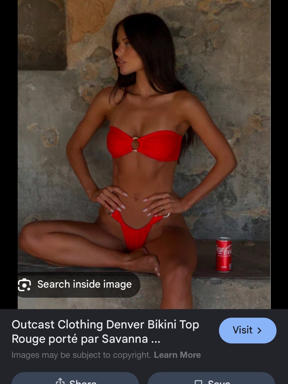 Outcast Clothing Denver Red Bandeau Bikini Set